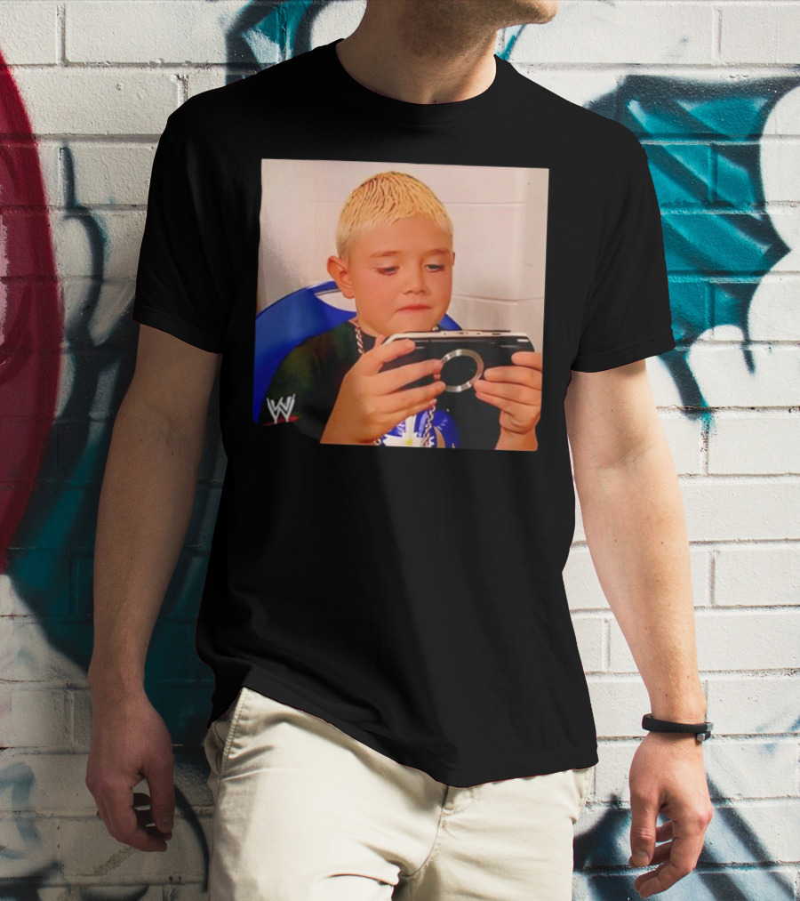 Dominik Mysterio Young WWE Star Playing PSP T-Shirt