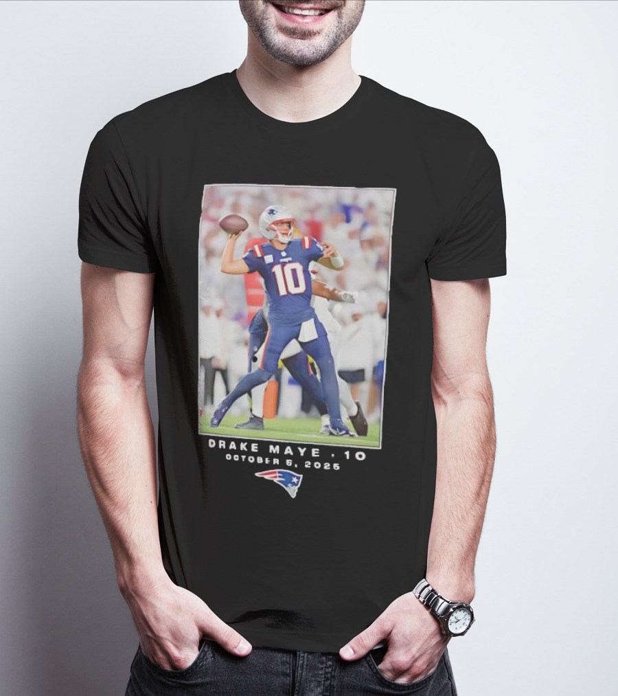 New England Patriots NFL Drake Maye 10 October 5 2025 T-Shirt