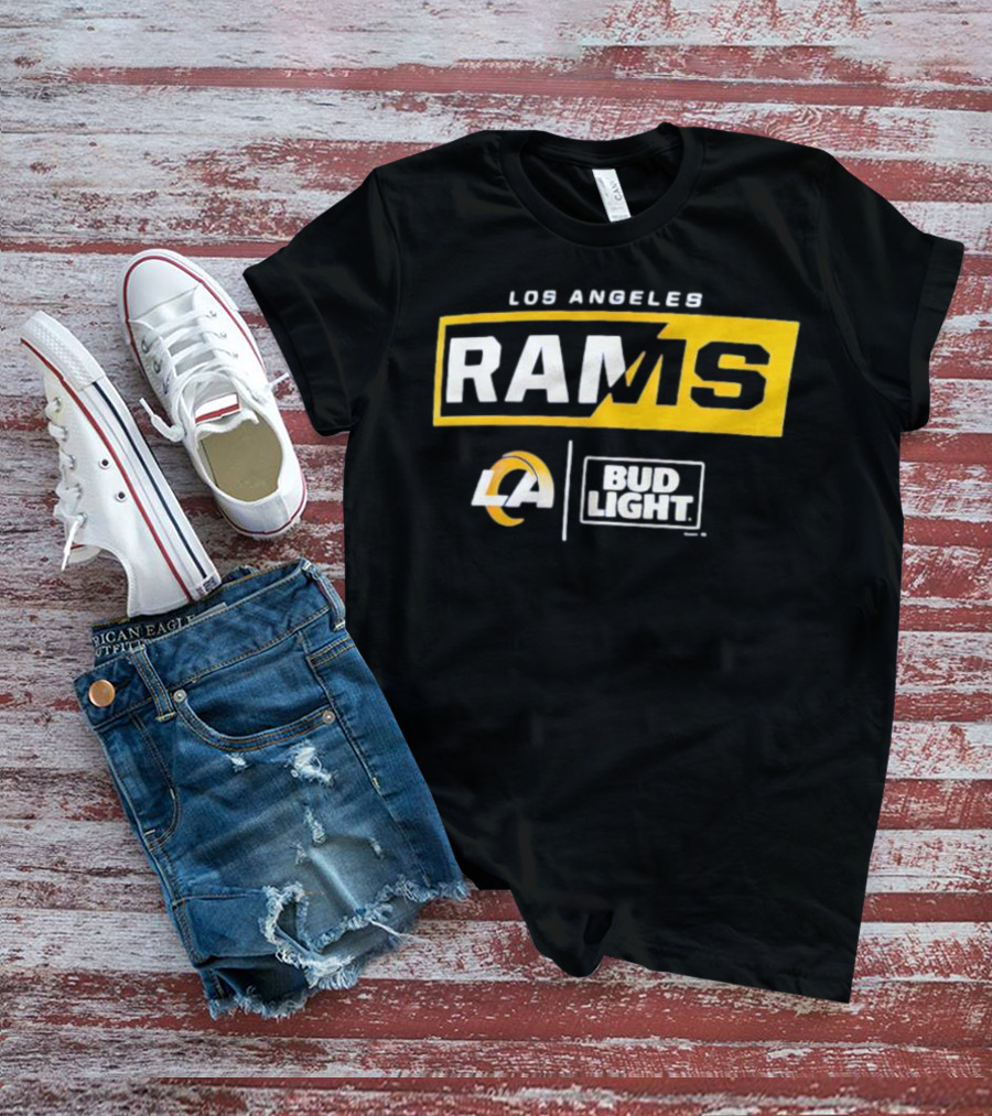 Los Angeles Rams Bud Light Collaboration NFL Sports Fans T-Shirt