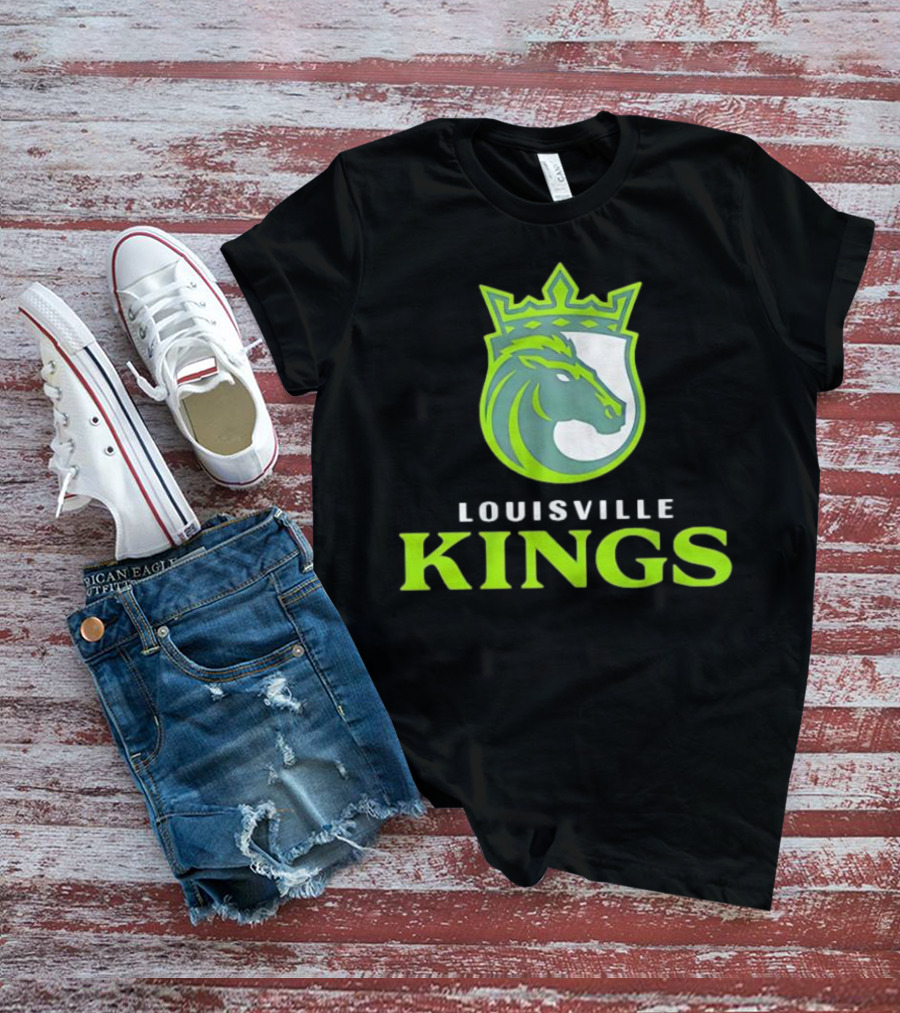 Louisville Kings Horse Emblem With Crown Branding T-Shirt