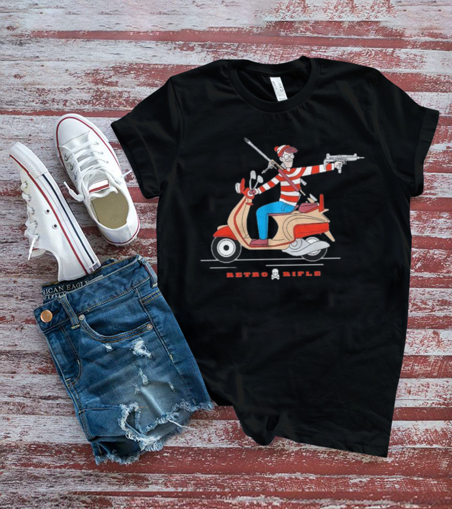 Retro Rifle Waldo Scooter Adventure T-Shirt
