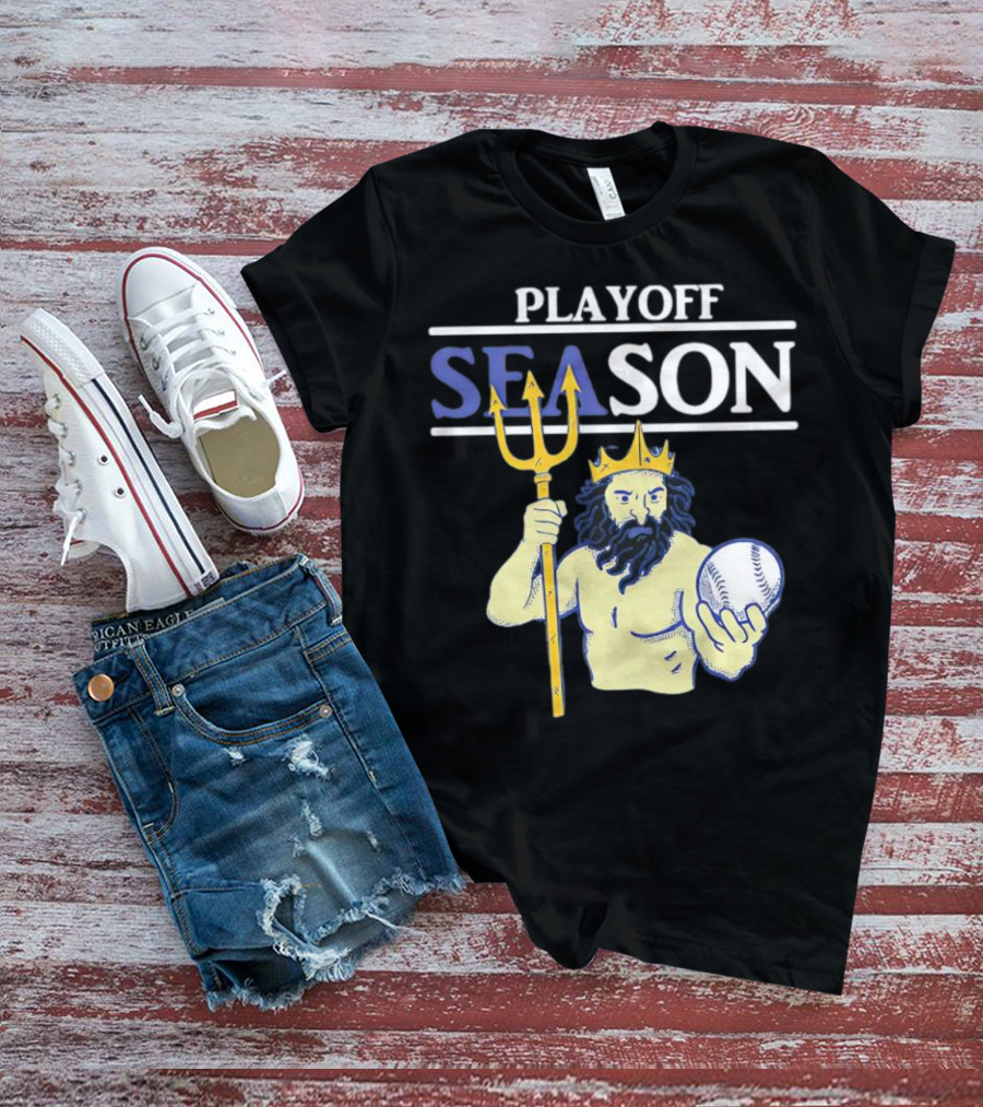 Seattle Mariners Playoff Season Poseidon Baseball Trident T-Shirt