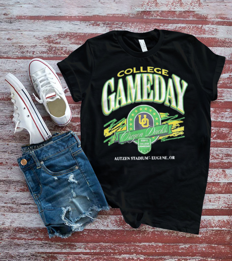 College GameDay Oregon Ducks ESPN Autzen Stadium Eugene OR T-Shirt