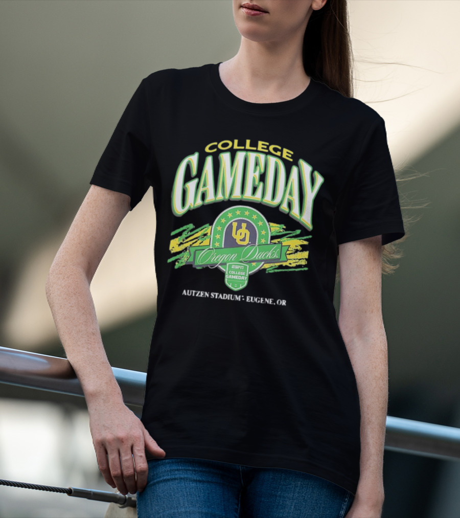 College GameDay Oregon Ducks ESPN Autzen Stadium Eugene OR T-Shirt