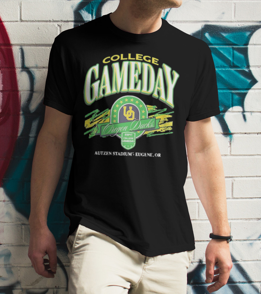College GameDay Oregon Ducks ESPN Autzen Stadium Eugene OR T-Shirt
