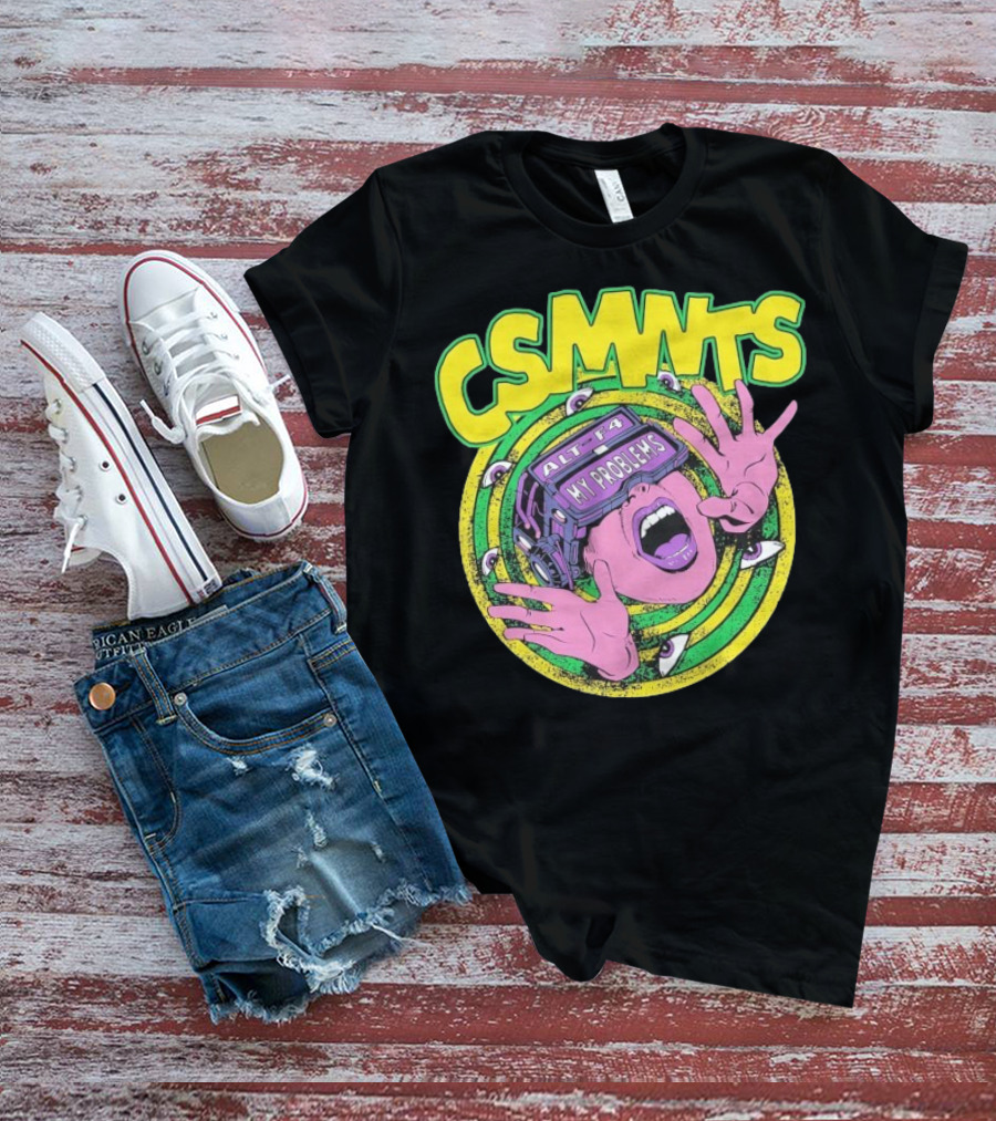 CSMNTS Alt F4 My Problems Trippy Sci-Fi Pop Art T-Shirt
