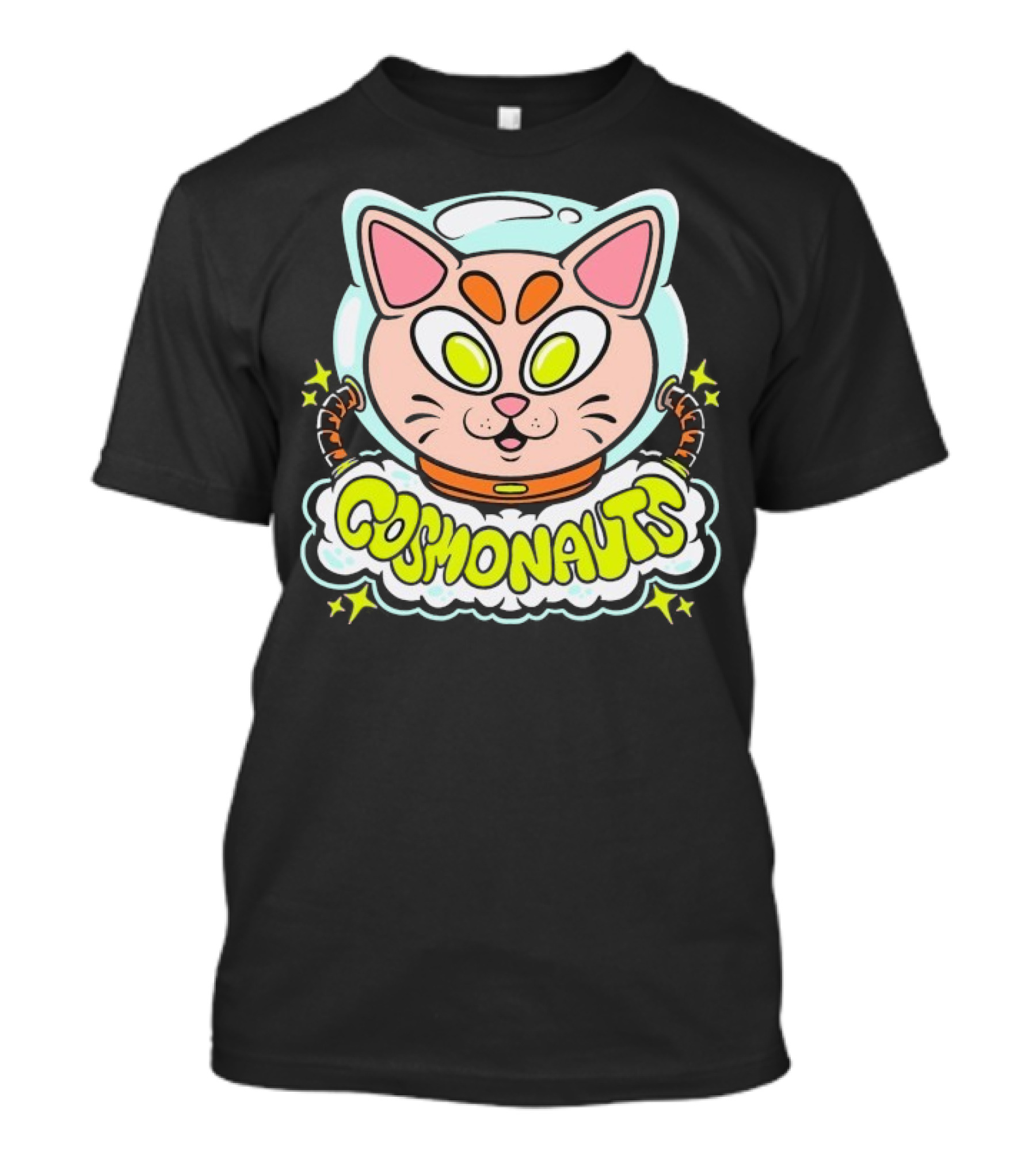 Cosmonauts Sylvester Space Cat Cartoon Logo T-Shirt