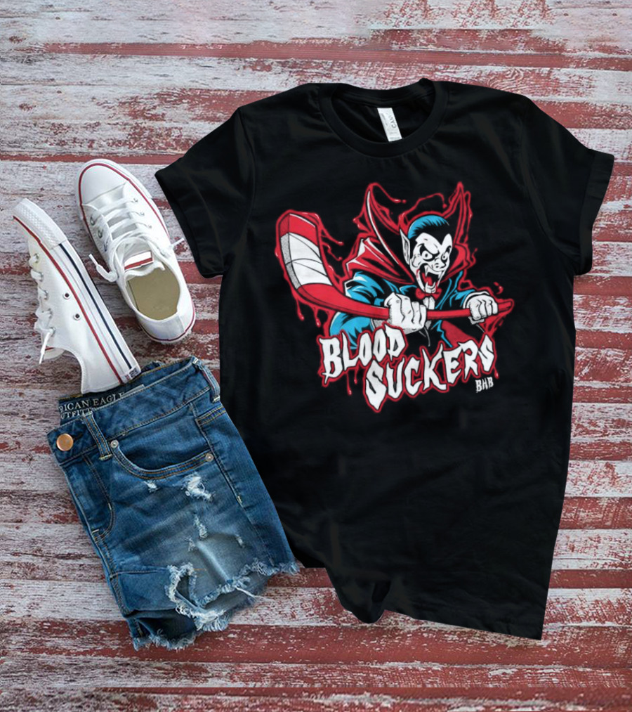 Count Dracula Blood Suckers Hockey Vampire T-Shirt