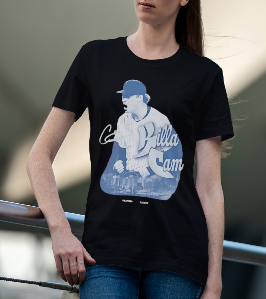 Killa Cam New York Yankees Cityscape Pitcher Style T-Shirt