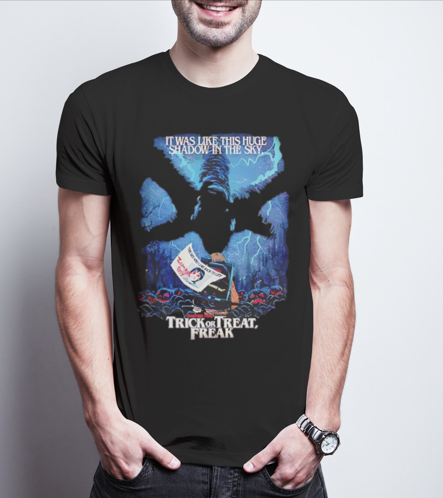 Stranger Things Season 2 Butcher Billy Trick Or Treat Freak Huge Shadow In The Sky T-Shirt