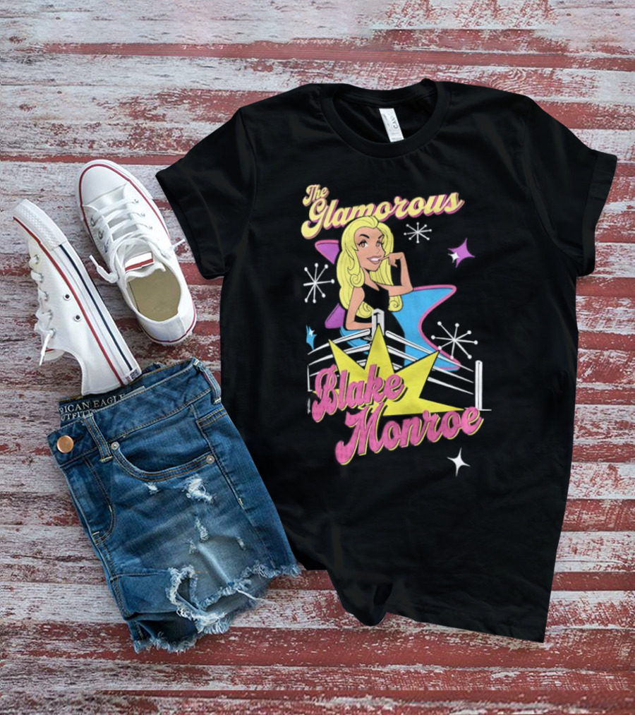 The Glamorous Blake Monroe Retro Wrestling Starburst T-Shirt