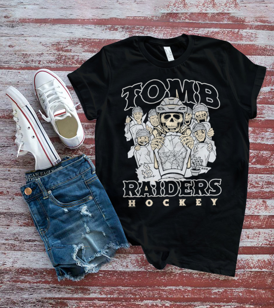 Tomb Raiders Hockey Halloween Skeleton Team T-Shirt