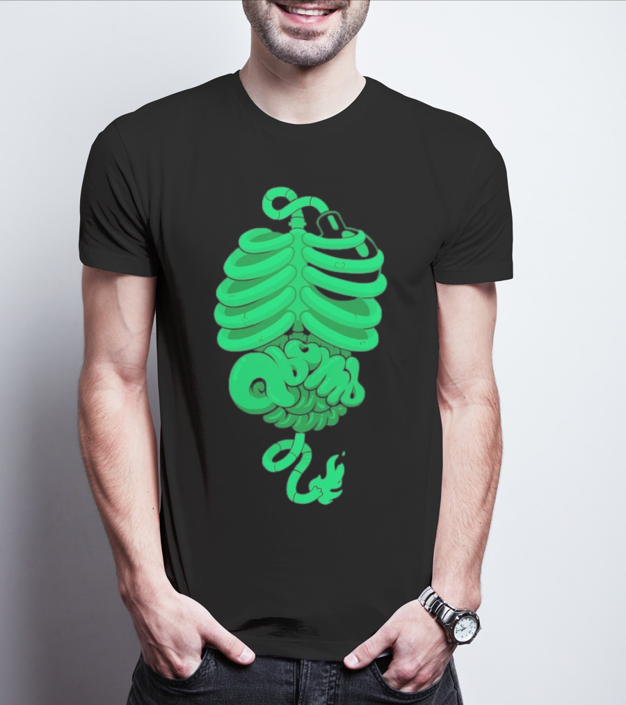 Qbomb Labs Neon Ribcage Gut Bomb T-Shirt