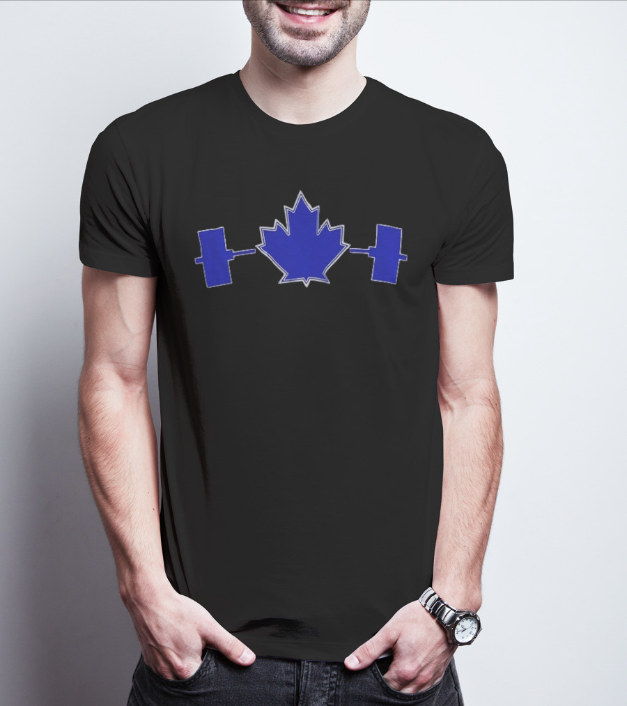 Toronto Blue Jay Maple Leaf Strength With Weights T-Shirt