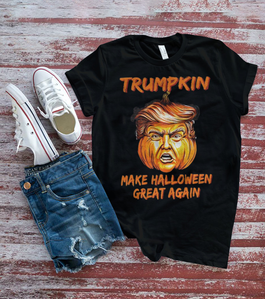 Trumpkin Make Halloween Great Again Political Parody Donald Trump T-Shirt
