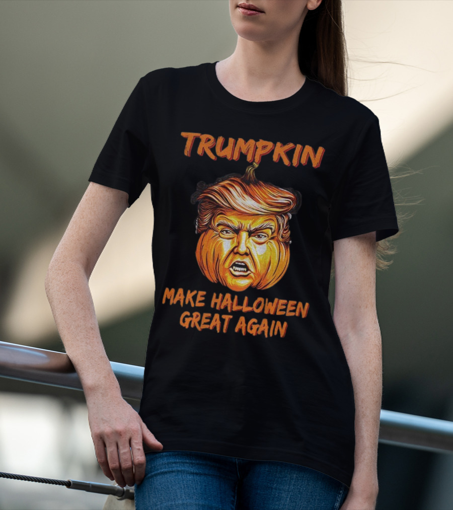 Trumpkin Make Halloween Great Again Political Parody Donald Trump T-Shirt