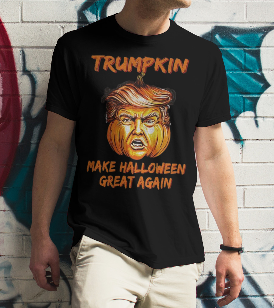 Trumpkin Make Halloween Great Again Political Parody Donald Trump T-Shirt