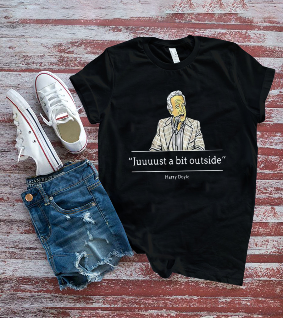 Juuuust A Bit Outside Quote Harry Doyle Microphone Plaid Suit T-Shirt