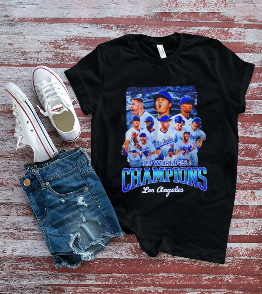 Los Angeles 2025 World Champions Dodgers Team T-Shirt