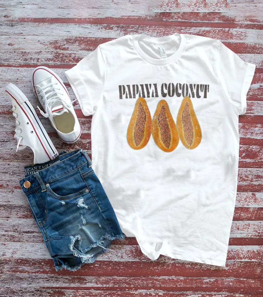 Papaya Coconut Three Halved Papayas T-Shirt
