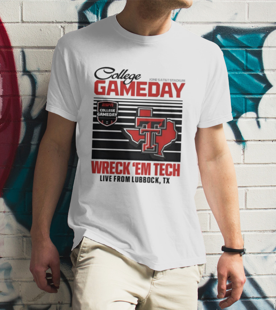 Texas Tech Gameday Wreck 'Em Jones AT&T Stadium ESPN College 2025 T-Shirt