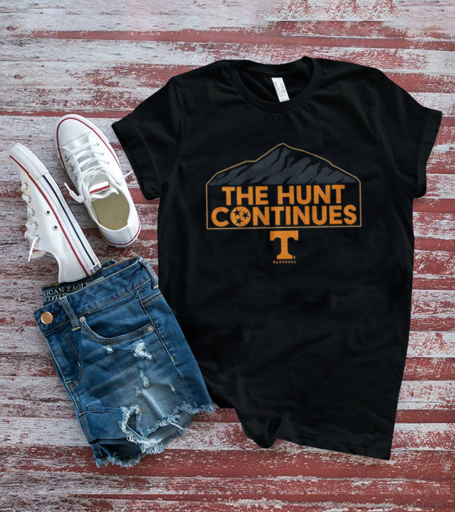 Tennessee Volunteers Baseball The Hunt Continues Mountain Orange T-Shirt