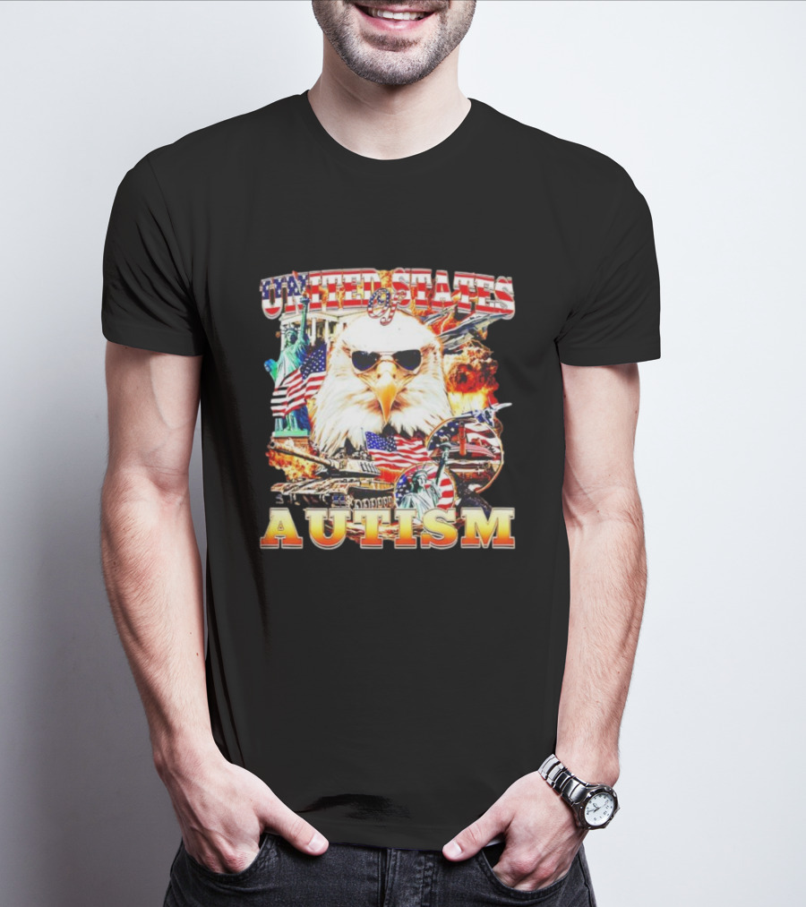United States Of Autism Eagle American Icons T-Shirt