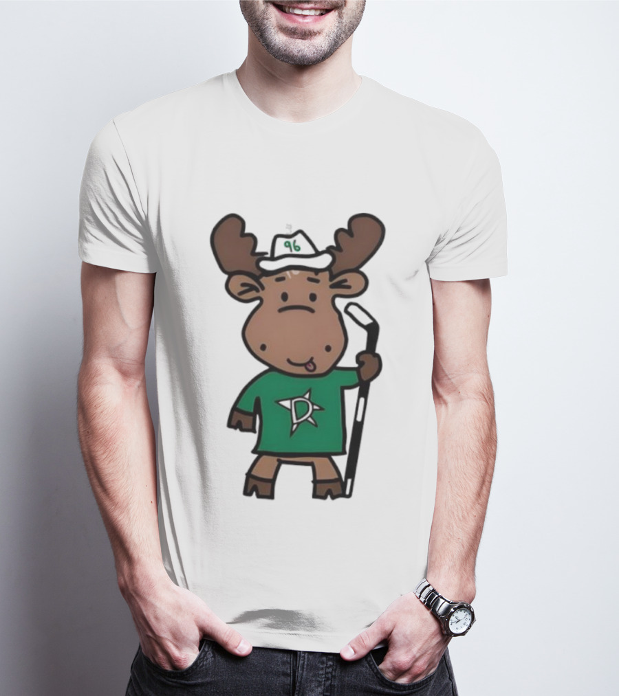 Doodle Moose Has Entered The Chat Dallas Stars Hockey Fan Art T-Shirt