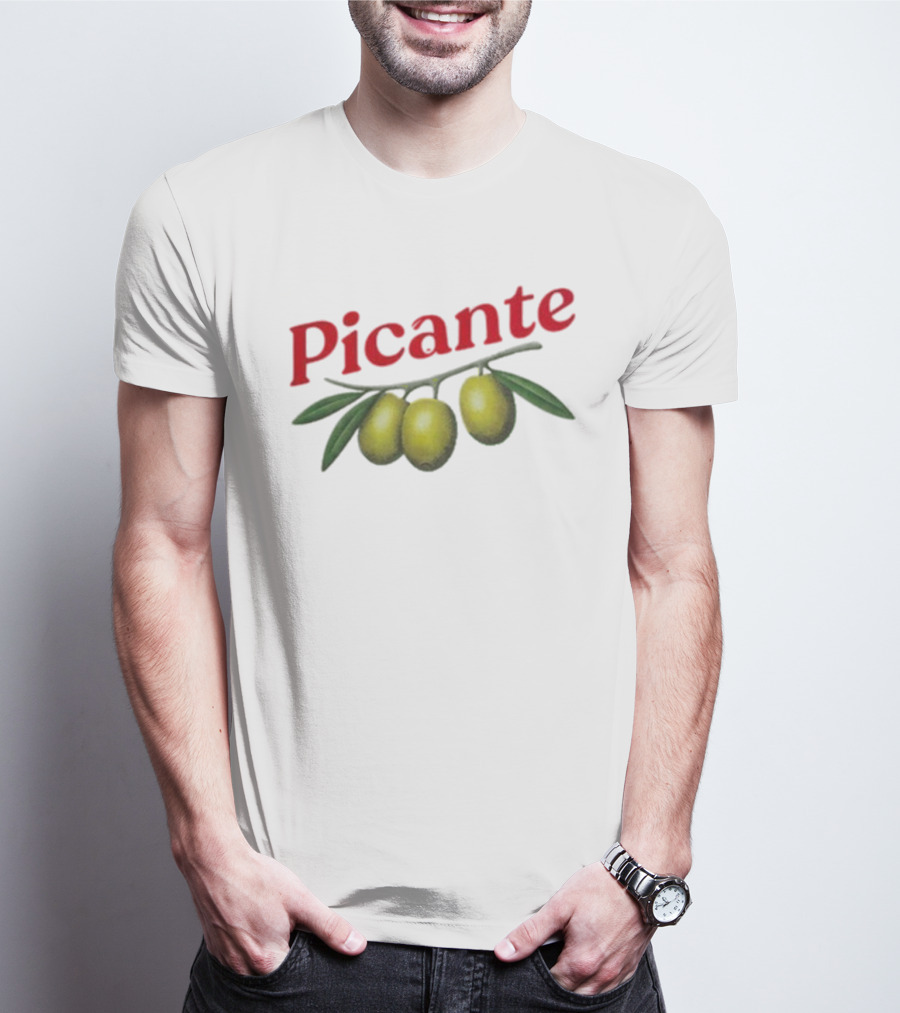 Picante Olive Trio With Branch Design T-Shirt