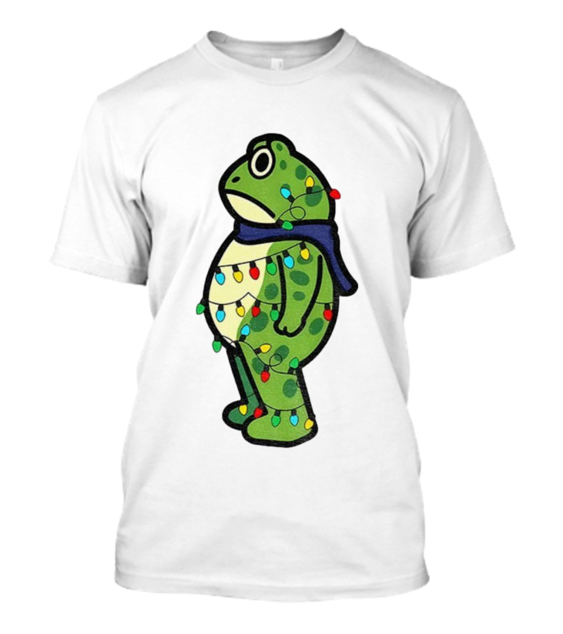 Political Portland Frog Merry Resistmas Christmas Lights Holiday T-Shirt