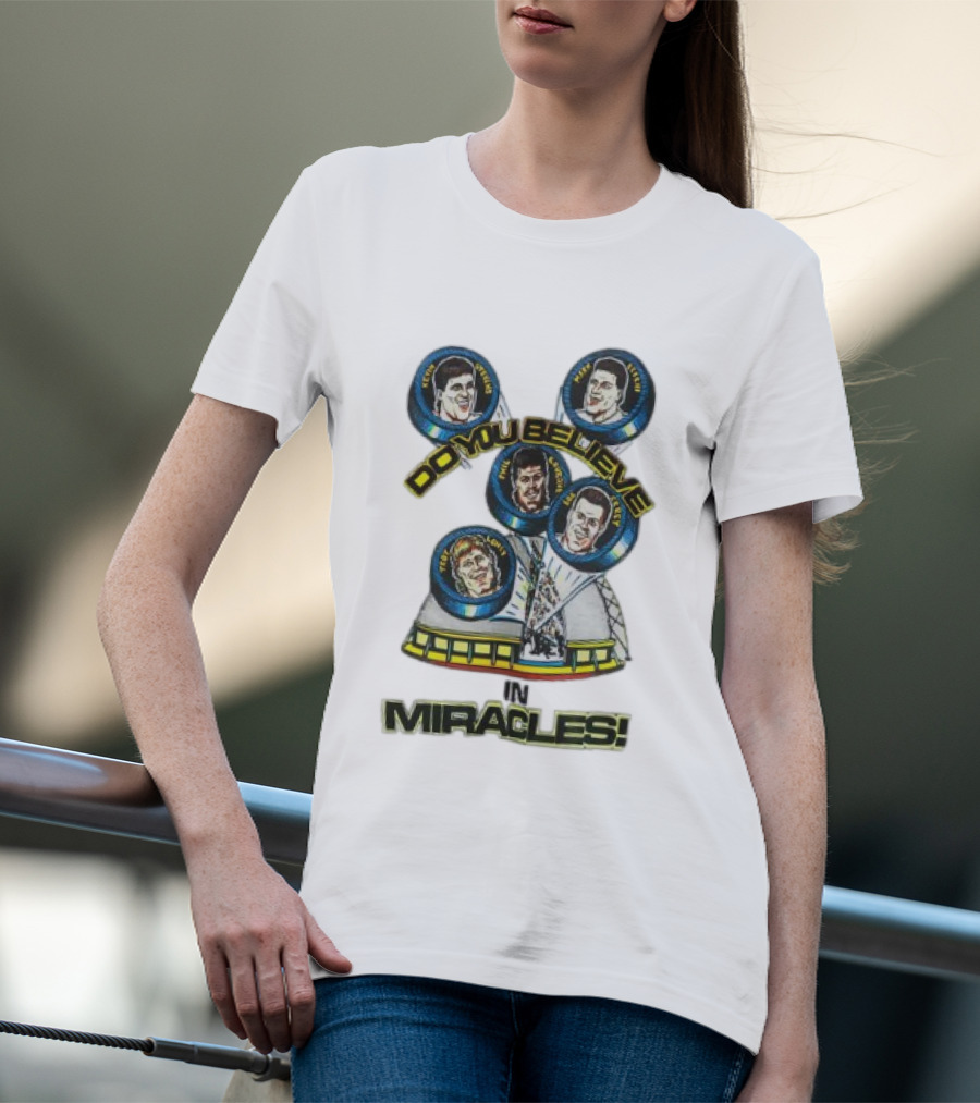 Pittsburgh Penguins NHL Vintage Do You Believe In Miracles Players Faces T-Shirt