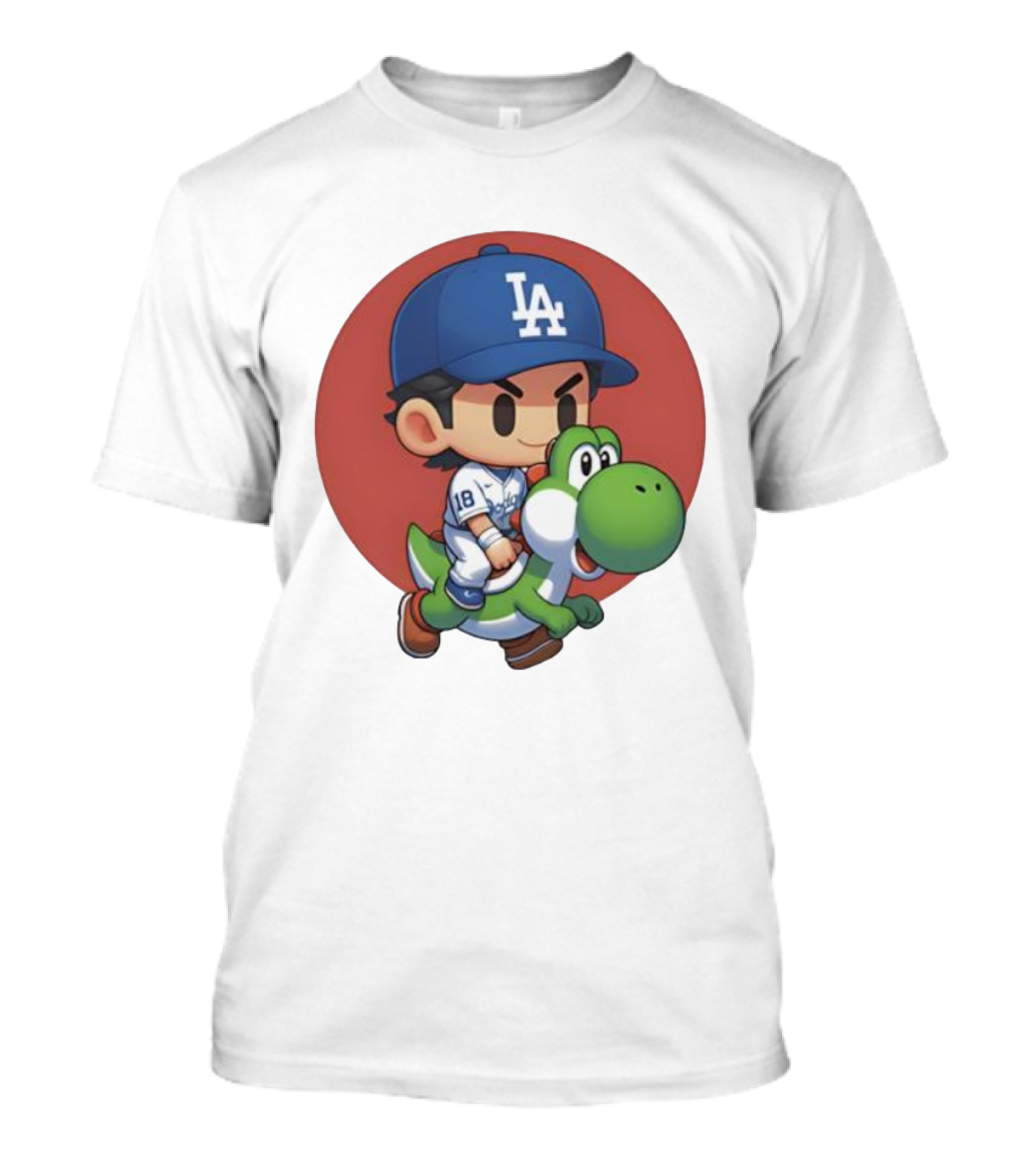 Yoshiiiiiii Natural Top Doyers Dave Yoshinobu LA Baseball Yoshi Riding 18 T-Shirt