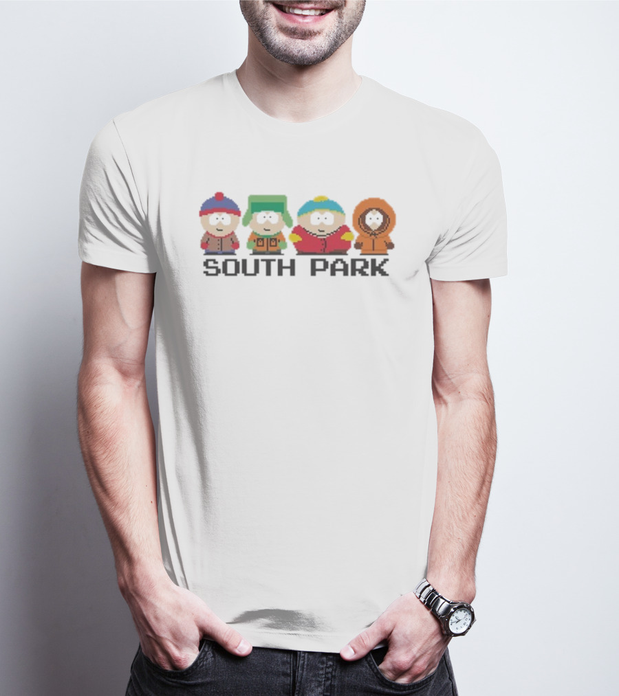 South Park Pixelated 8-Bit Characters Retro Style T-Shirt