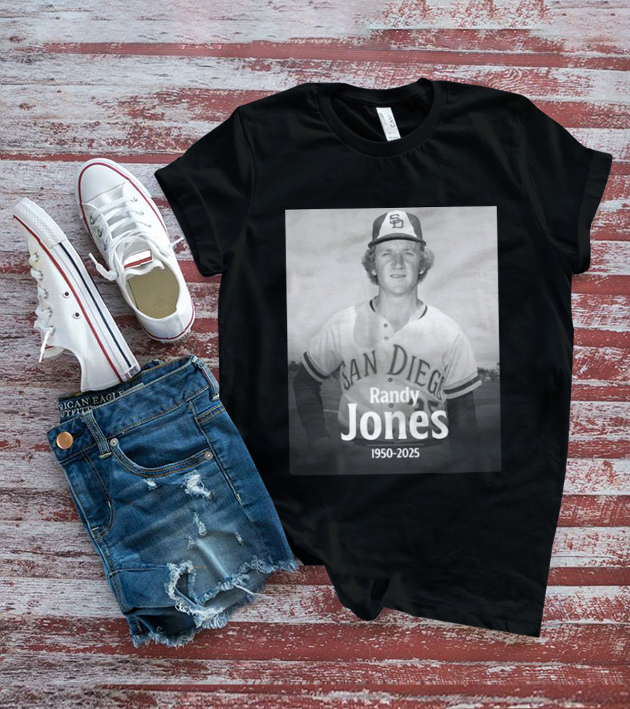 San Diego Randy Jones 1950-2025 SD Padres Baseball Legend T-Shirt
