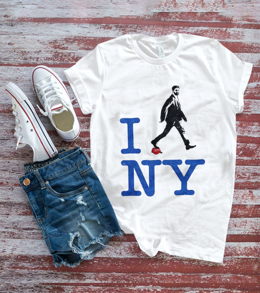 I Love NY Zohran Mamdani Walking Silhouette T-Shirt