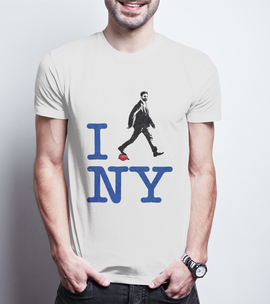 I Love NY Zohran Mamdani Walking Silhouette T-Shirt