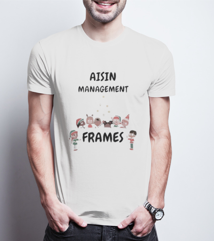 Aisin Management Christmas Frames Holiday Elves T-Shirt