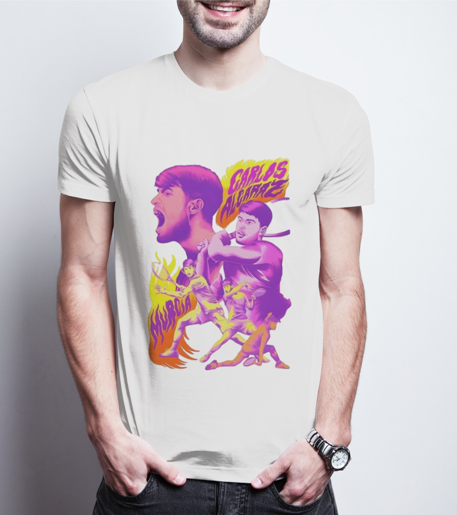 Carlos Alcaraz Murcia Tennis Legend Illustrated Champion T-Shirt