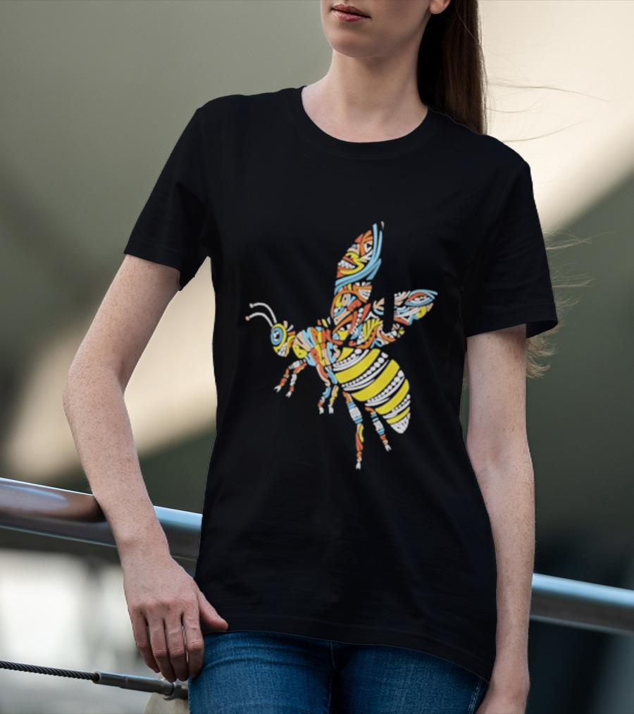 Bumpin Uglies Psychedelic Bee Vibrant Colorful Design T-Shirt