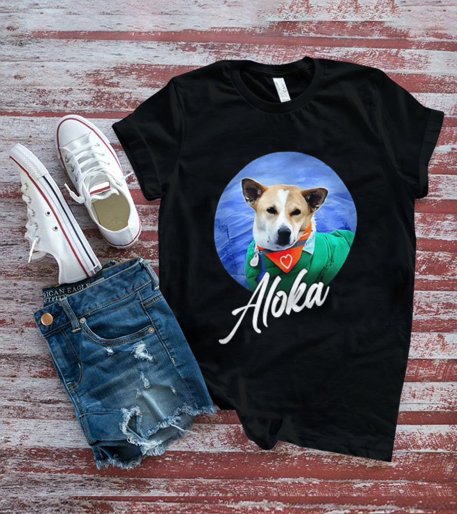 Aloka Dog Walk Heart Bandana Peaceful Canine T-Shirt