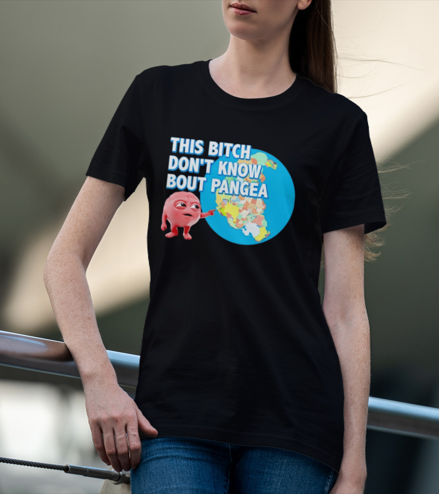 This Bitch Don't Know Bout Pangea Brain Meme Map T-Shirt