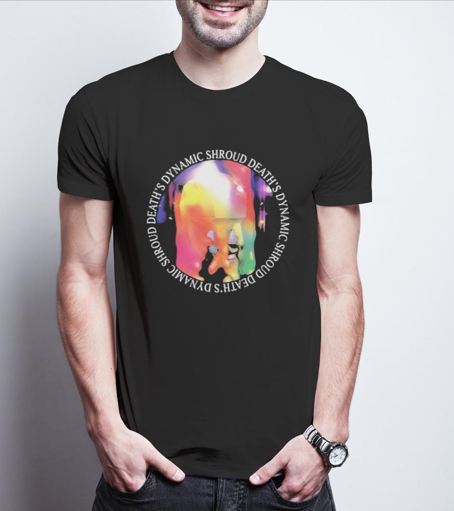Deaths Dynamic Shroud Heavy Black Heart Colorful Melt T-Shirt