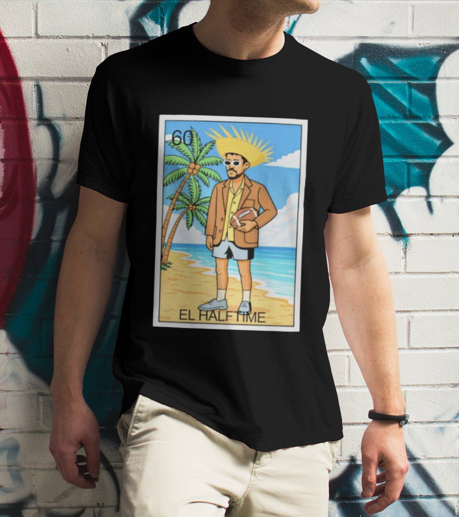 El Halftime 60 Beach Football Guy T-Shirt