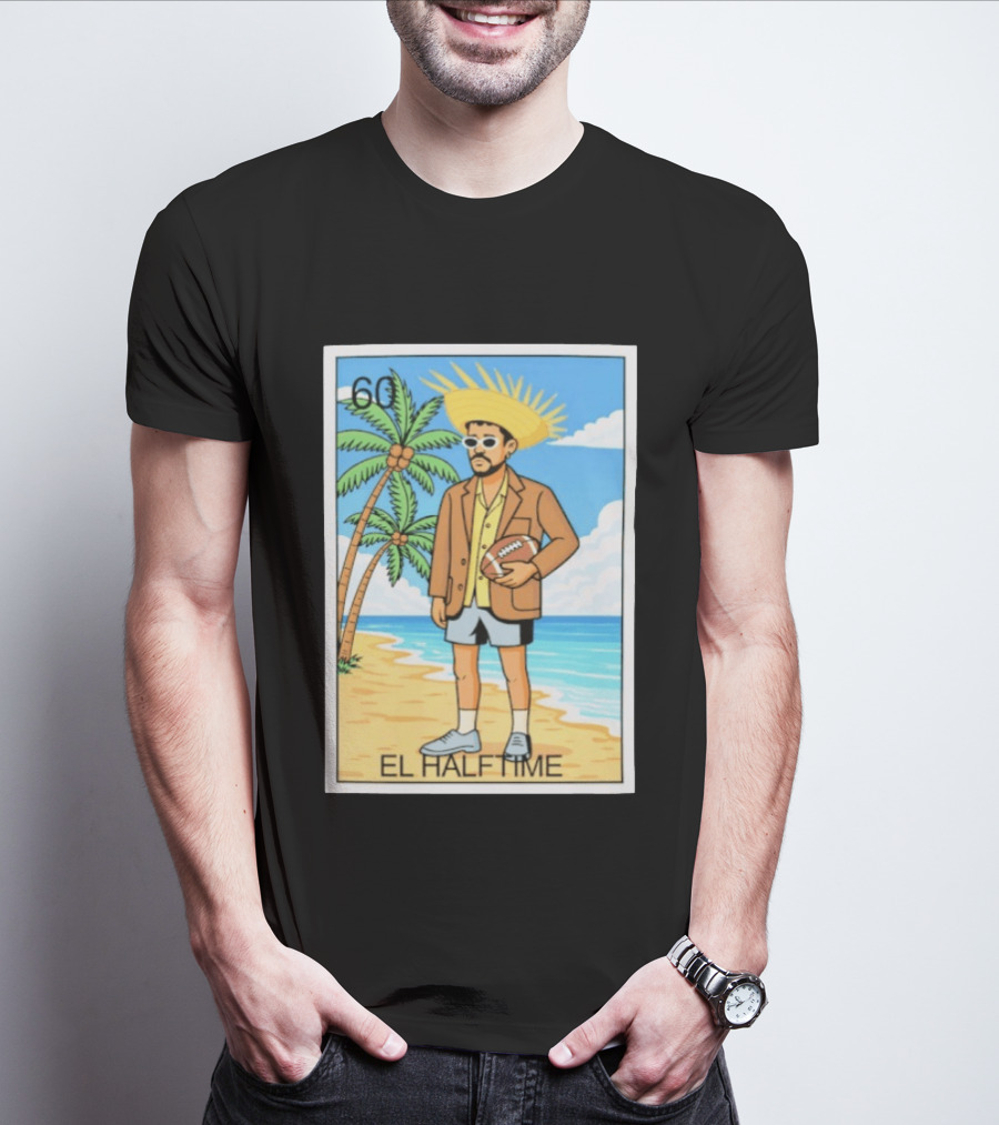 El Halftime 60 Beach Football Guy T-Shirt