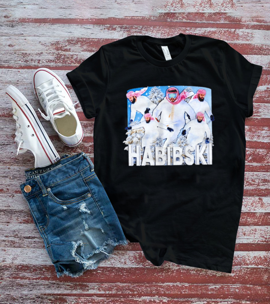 Habibski Habibi Skiing Adventure Winter Fun T-Shirt