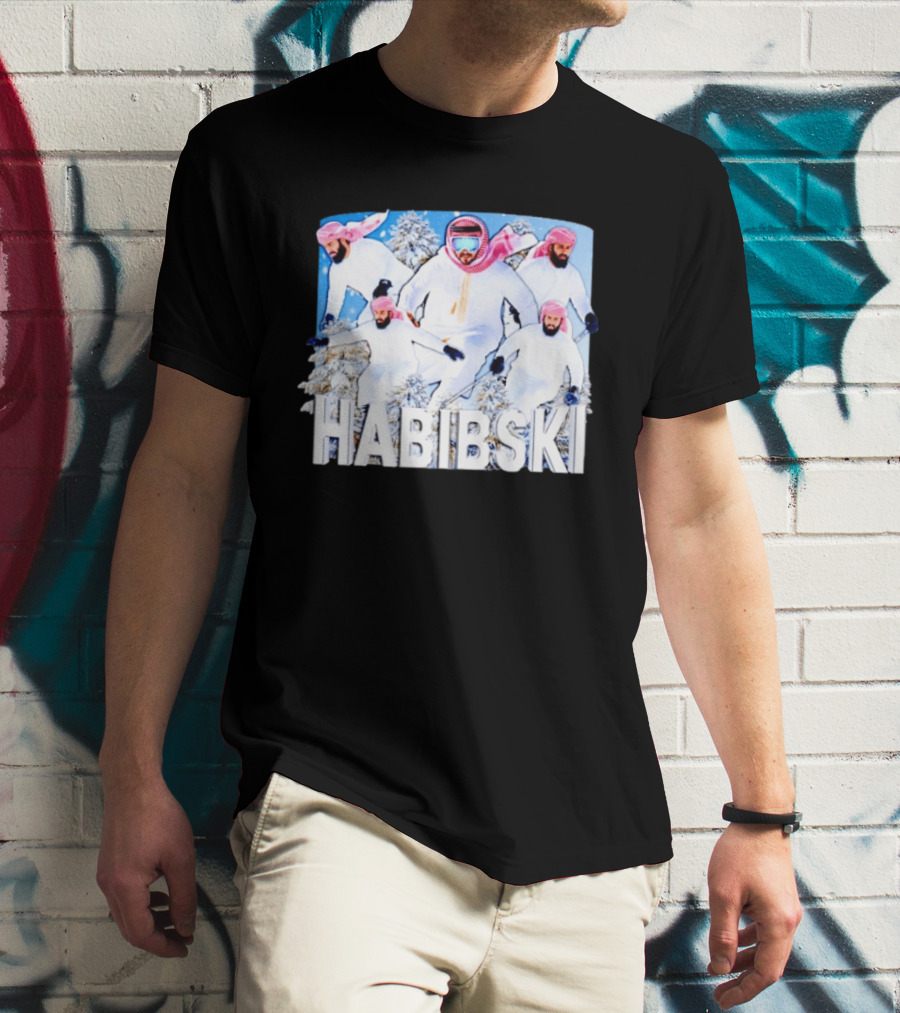 Habibski Habibi Skiing Adventure Winter Fun T-Shirt