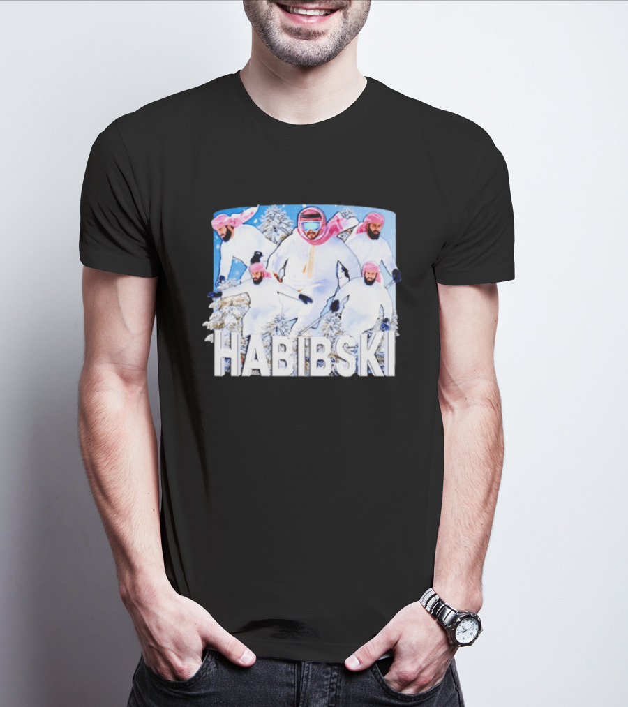 Habibski Habibi Skiing Adventure Winter Fun T-Shirt
