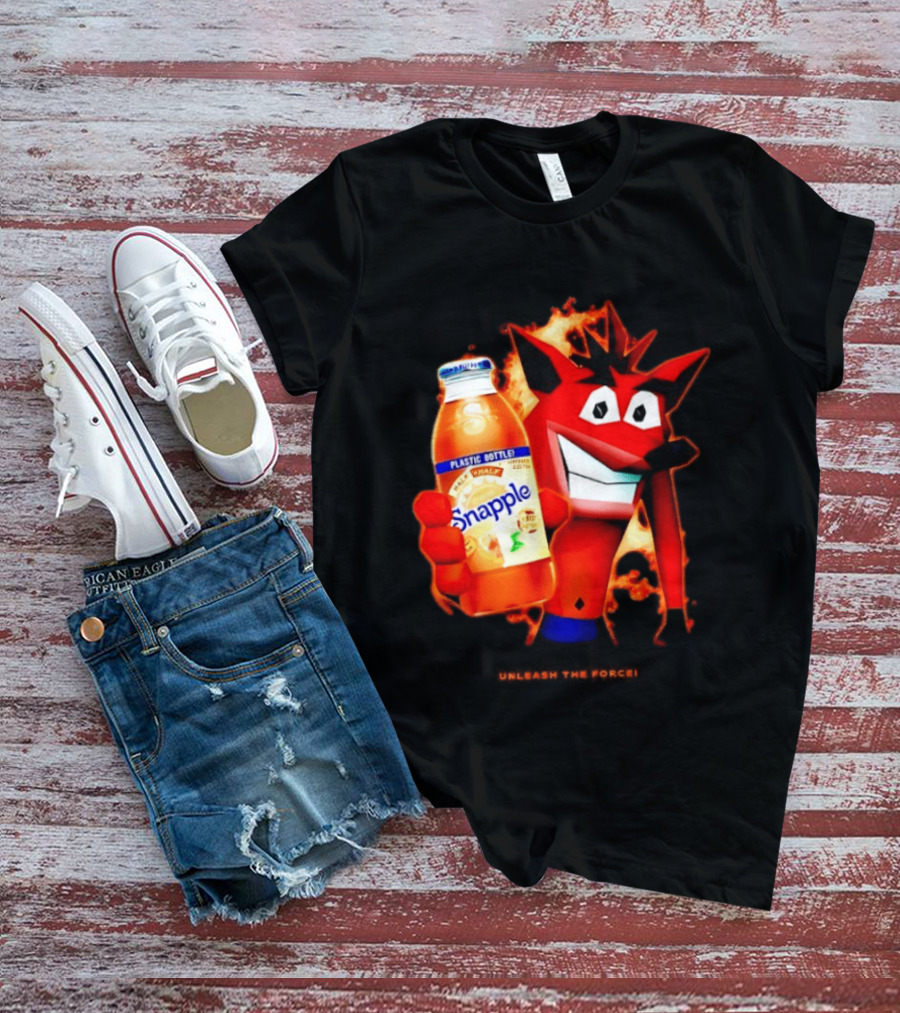 Crash Bandicoot Holding Snapple Retro 90s T-Shirt