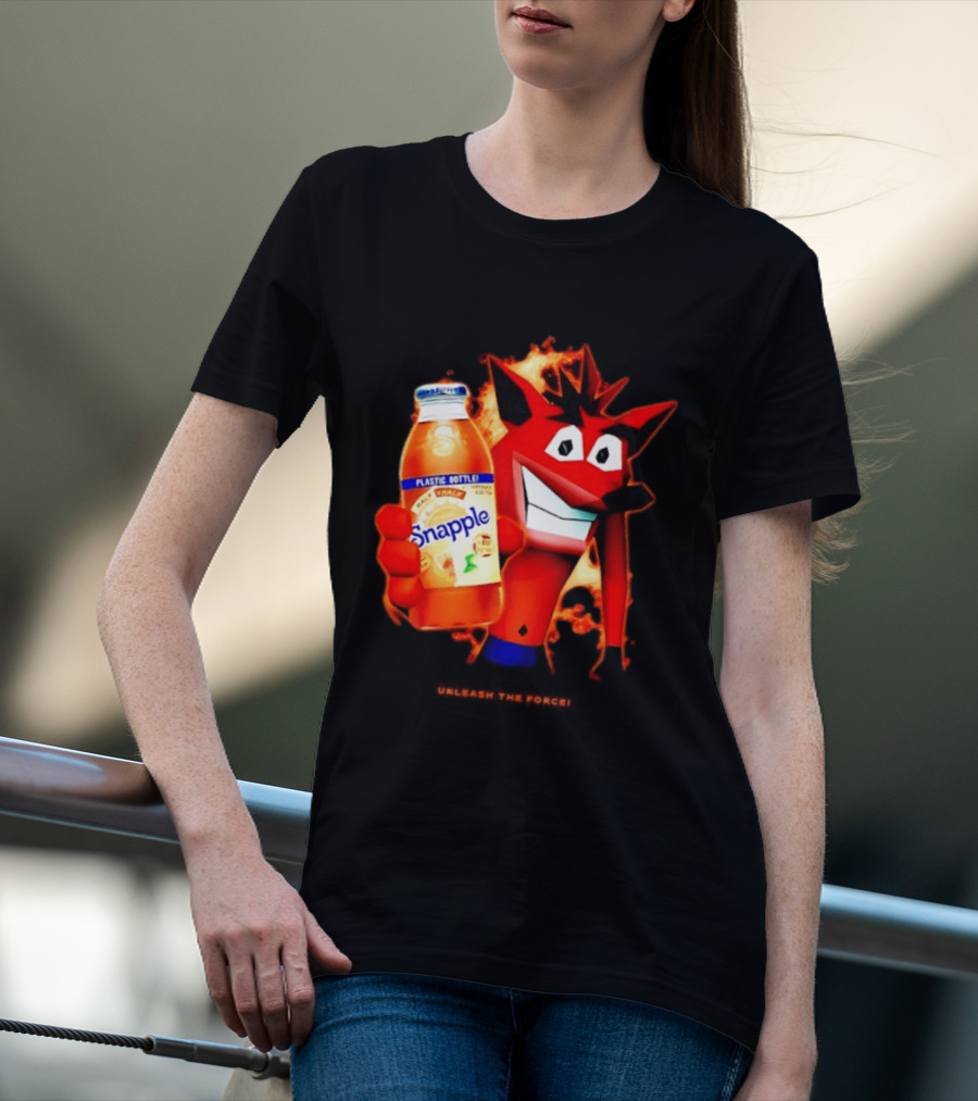 Crash Bandicoot Holding Snapple Retro 90s T-Shirt