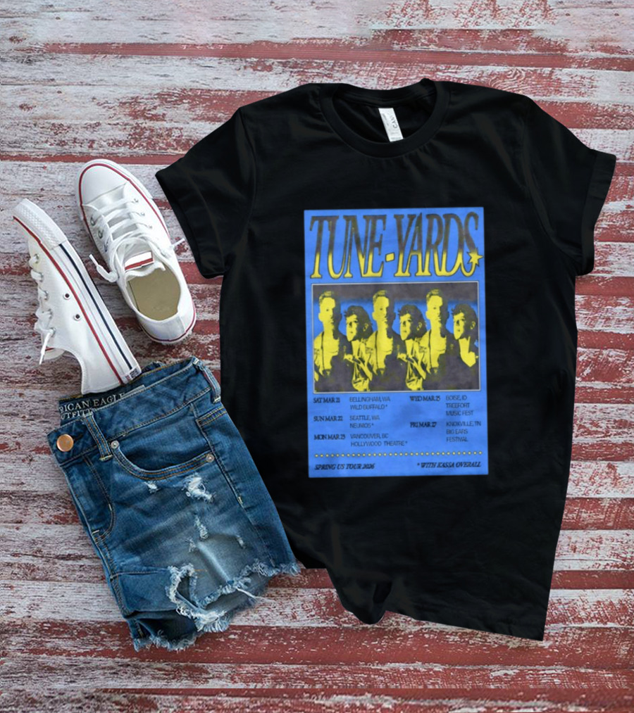 Tune Yards Spring US Tour 2026 With Kassa Overall Tour Dates And Locations T-Shirt